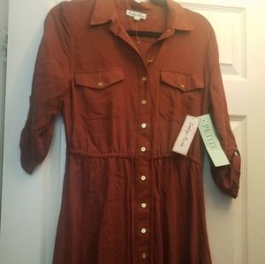 New - ' Indigo Rose-cute safari style- shirt dress